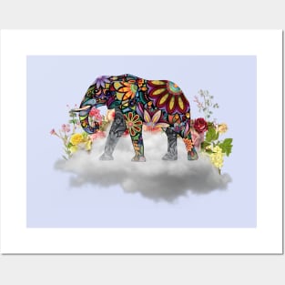 MANDALA ELEPHANT Posters and Art